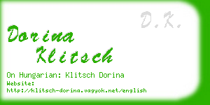 dorina klitsch business card